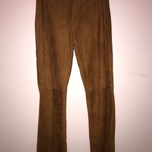 Vakko suede leather pants